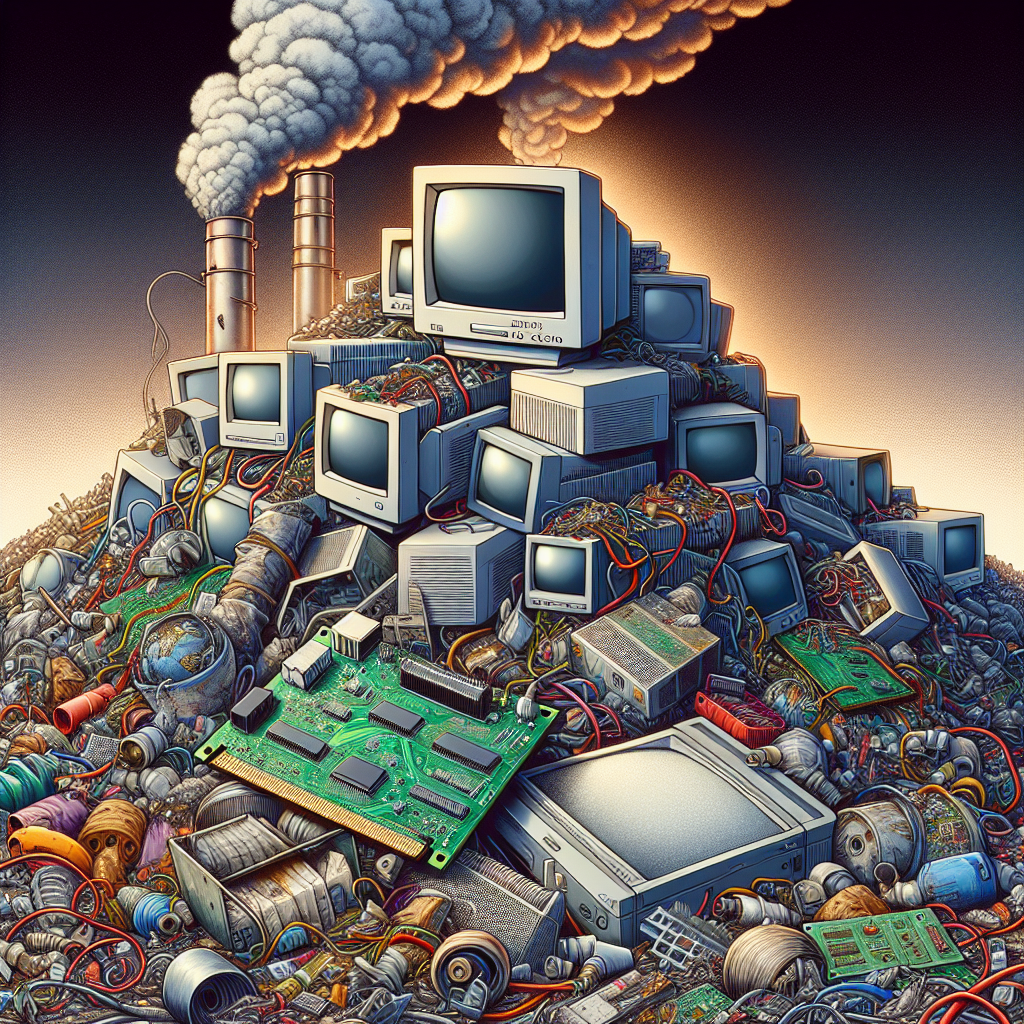 How do CRTs affect electronic waste?