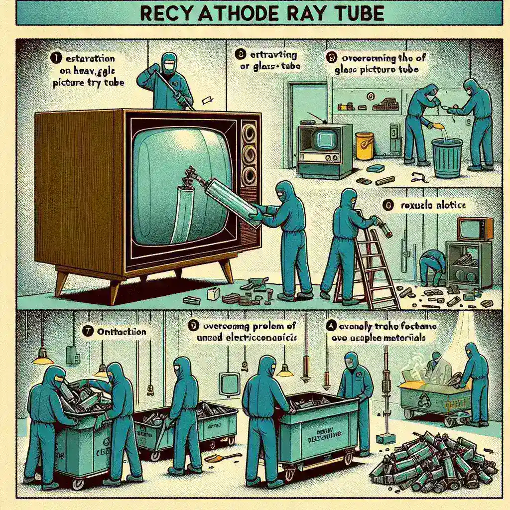 What are the challenges in recycling CRTs?