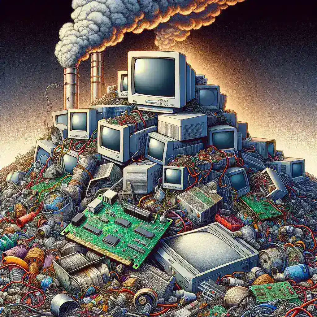 How do CRTs affect electronic waste?